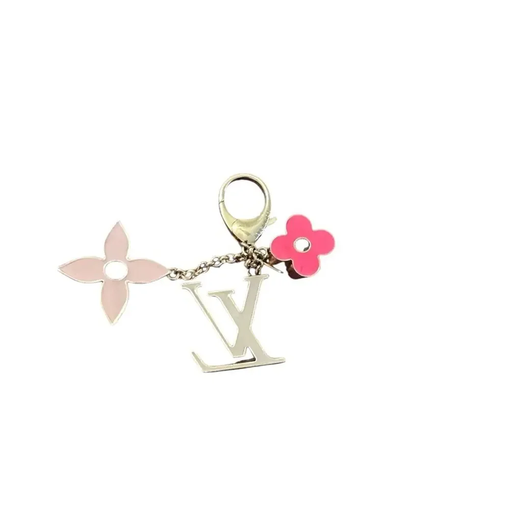 Louis Vuitton Pink and Gold Floral Key Holder and Bag Accessory